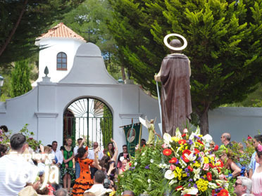 San Isidro returns to his chapel at the nerja caves